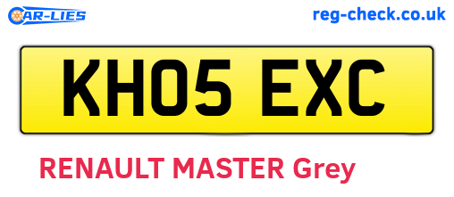 KH05EXC are the vehicle registration plates.