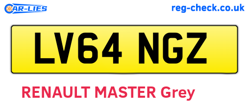LV64NGZ are the vehicle registration plates.