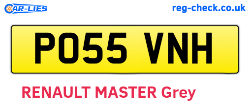 PO55VNH are the vehicle registration plates.