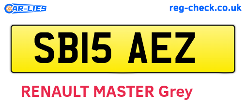 SB15AEZ are the vehicle registration plates.