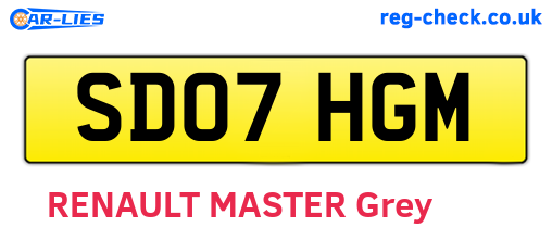 SD07HGM are the vehicle registration plates.
