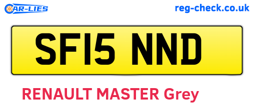SF15NND are the vehicle registration plates.