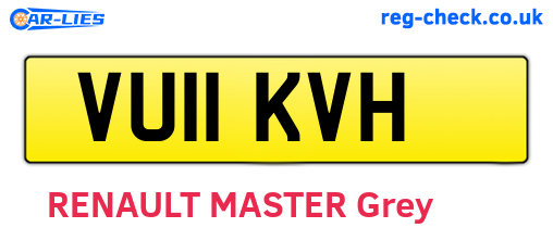 VU11KVH are the vehicle registration plates.