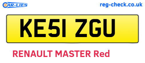 KE51ZGU are the vehicle registration plates.