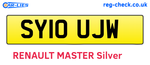 SY10UJW are the vehicle registration plates.