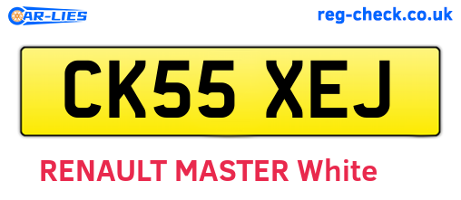 CK55XEJ are the vehicle registration plates.