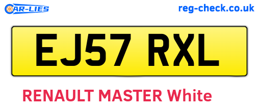EJ57RXL are the vehicle registration plates.