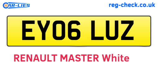 EY06LUZ are the vehicle registration plates.