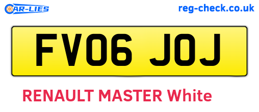 FV06JOJ are the vehicle registration plates.