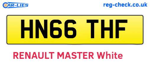 HN66THF are the vehicle registration plates.