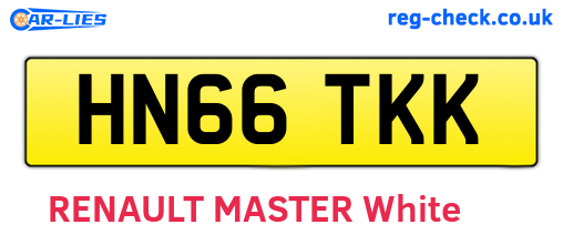 HN66TKK are the vehicle registration plates.