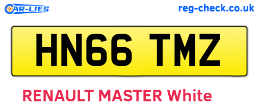 HN66TMZ are the vehicle registration plates.
