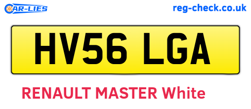 HV56LGA are the vehicle registration plates.