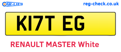 K17TEG are the vehicle registration plates.