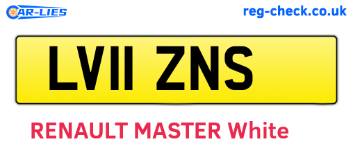 LV11ZNS are the vehicle registration plates.