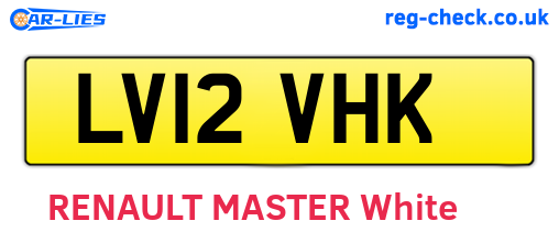 LV12VHK are the vehicle registration plates.