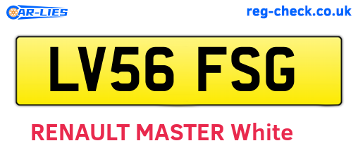 LV56FSG are the vehicle registration plates.