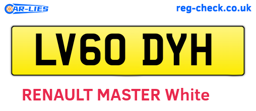 LV60DYH are the vehicle registration plates.