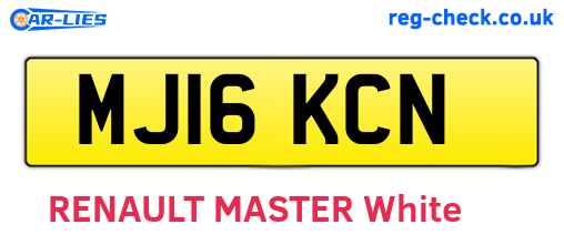 MJ16KCN are the vehicle registration plates.