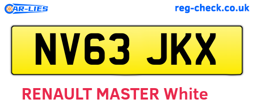 NV63JKX are the vehicle registration plates.
