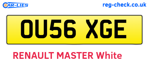 OU56XGE are the vehicle registration plates.