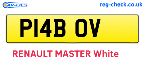 P14BOV are the vehicle registration plates.