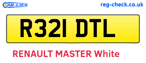 R321DTL are the vehicle registration plates.