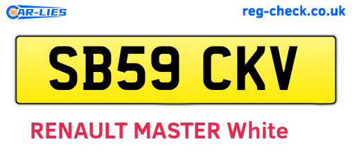 SB59CKV are the vehicle registration plates.