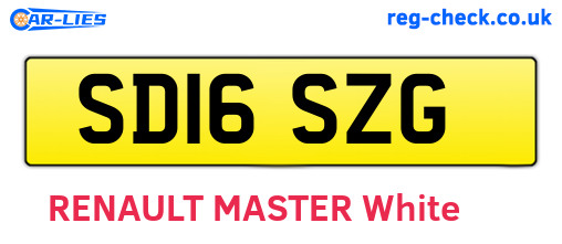 SD16SZG are the vehicle registration plates.