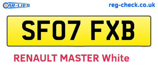SF07FXB are the vehicle registration plates.
