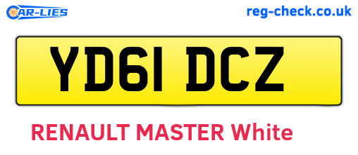 YD61DCZ are the vehicle registration plates.