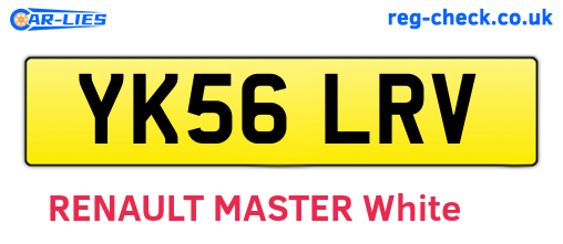 YK56LRV are the vehicle registration plates.