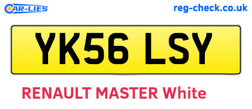 YK56LSY are the vehicle registration plates.