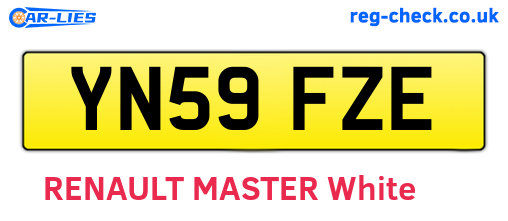 YN59FZE are the vehicle registration plates.