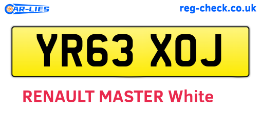 YR63XOJ are the vehicle registration plates.