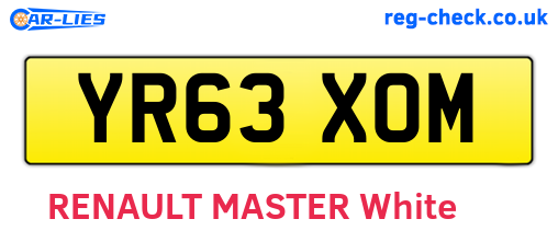 YR63XOM are the vehicle registration plates.