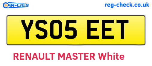 YS05EET are the vehicle registration plates.