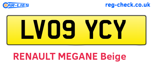 LV09YCY are the vehicle registration plates.