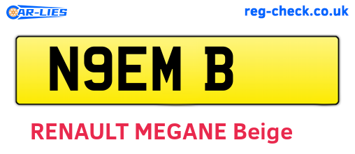 N9EMB are the vehicle registration plates.