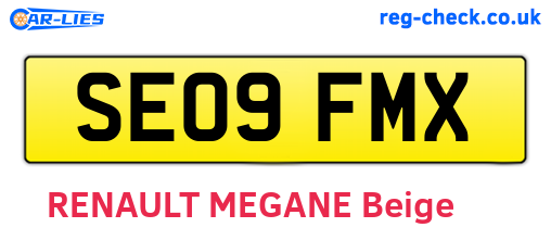 SE09FMX are the vehicle registration plates.