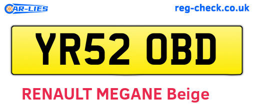 YR52OBD are the vehicle registration plates.