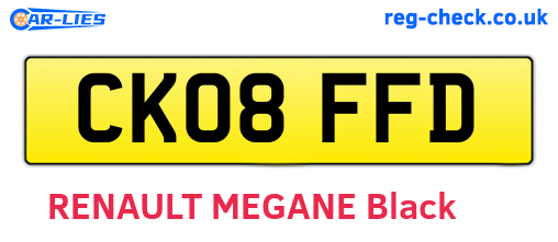 CK08FFD are the vehicle registration plates.