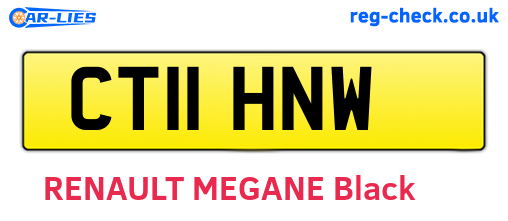 CT11HNW are the vehicle registration plates.