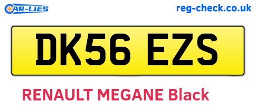 DK56EZS are the vehicle registration plates.