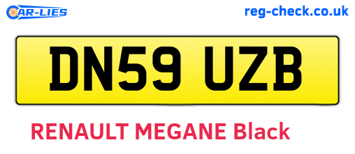 DN59UZB are the vehicle registration plates.