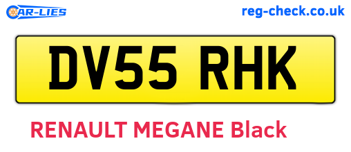 DV55RHK are the vehicle registration plates.