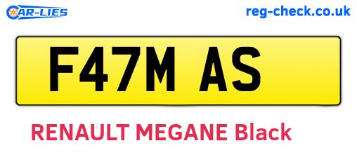 F47MAS are the vehicle registration plates.