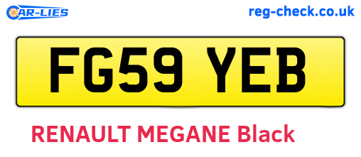 FG59YEB are the vehicle registration plates.