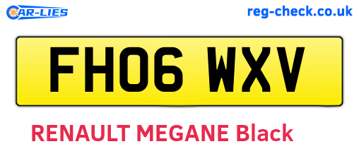 FH06WXV are the vehicle registration plates.