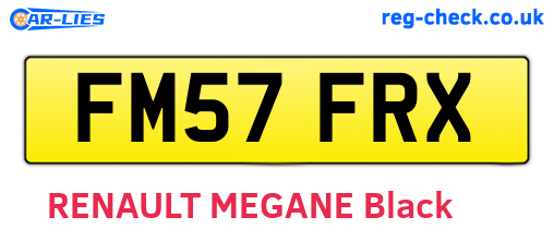 FM57FRX are the vehicle registration plates.